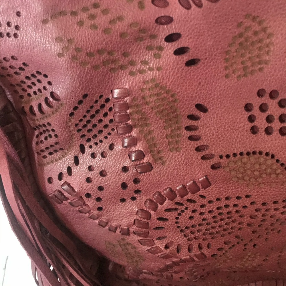 FRYE Vivian Leather Fringe Tote Bag - Picture 9 of 9